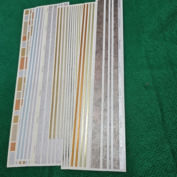 MG 3: Mrs. Grossman's Vellum & Metallic Design Lines Border Sticker Lot-7 Sheets - Picture 9 of 9